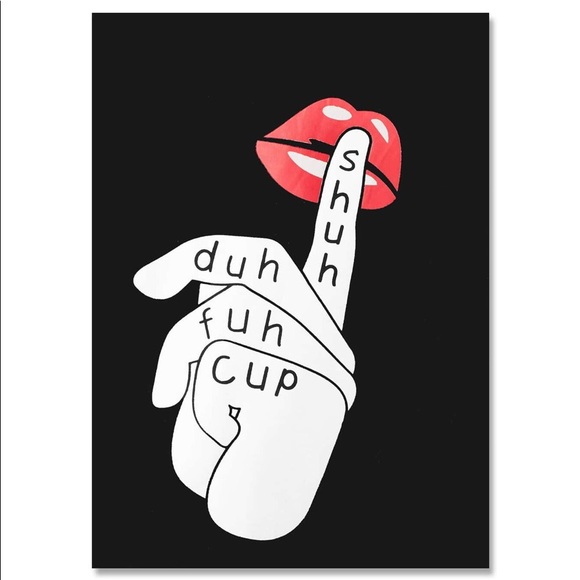 Lip & Finger Print Wall Print Without Frame - Picture 3 of 3